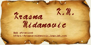 Krasna Midanović vizit kartica
